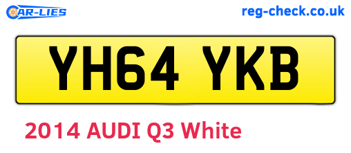 YH64YKB are the vehicle registration plates.