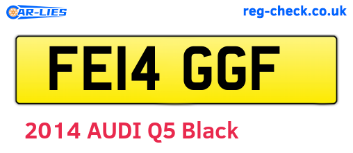 FE14GGF are the vehicle registration plates.