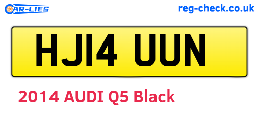 HJ14UUN are the vehicle registration plates.