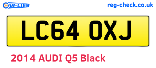 LC64OXJ are the vehicle registration plates.