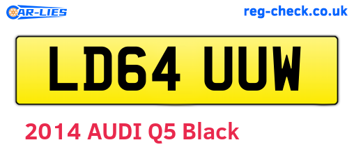 LD64UUW are the vehicle registration plates.
