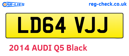 LD64VJJ are the vehicle registration plates.
