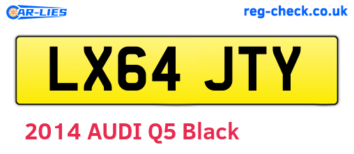 LX64JTY are the vehicle registration plates.
