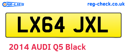 LX64JXL are the vehicle registration plates.