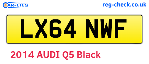 LX64NWF are the vehicle registration plates.