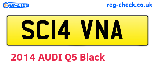 SC14VNA are the vehicle registration plates.