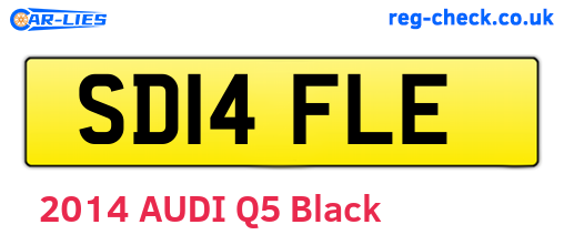 SD14FLE are the vehicle registration plates.