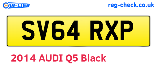 SV64RXP are the vehicle registration plates.