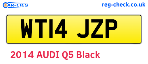 WT14JZP are the vehicle registration plates.