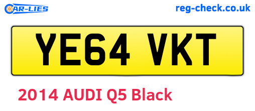YE64VKT are the vehicle registration plates.