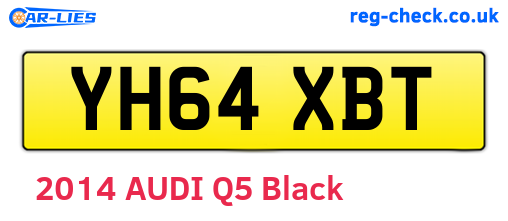 YH64XBT are the vehicle registration plates.
