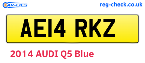AE14RKZ are the vehicle registration plates.
