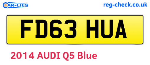 FD63HUA are the vehicle registration plates.