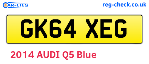 GK64XEG are the vehicle registration plates.