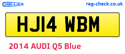 HJ14WBM are the vehicle registration plates.