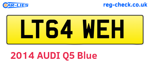LT64WEH are the vehicle registration plates.