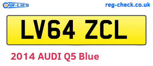 LV64ZCL are the vehicle registration plates.