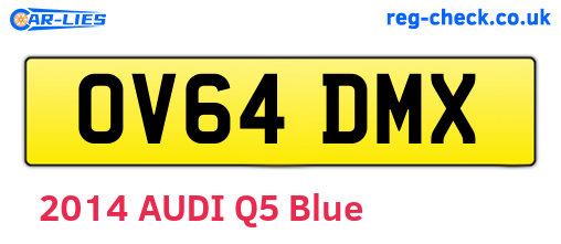 OV64DMX are the vehicle registration plates.