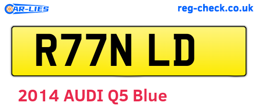 R77NLD are the vehicle registration plates.