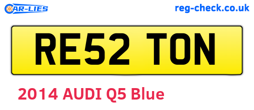 RE52TON are the vehicle registration plates.