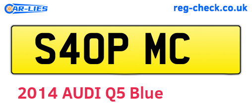 S40PMC are the vehicle registration plates.