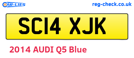 SC14XJK are the vehicle registration plates.