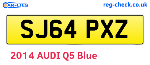 SJ64PXZ are the vehicle registration plates.