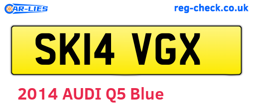 SK14VGX are the vehicle registration plates.