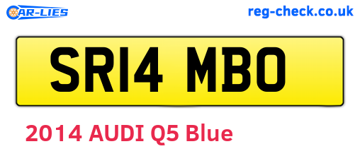 SR14MBO are the vehicle registration plates.