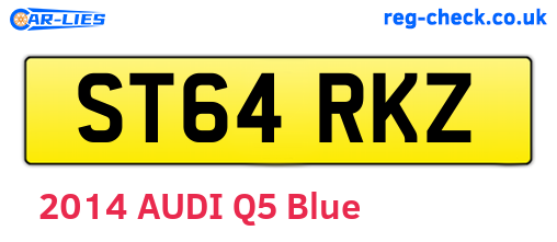 ST64RKZ are the vehicle registration plates.