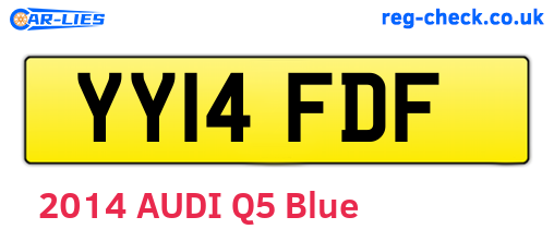 YY14FDF are the vehicle registration plates.