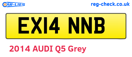 EX14NNB are the vehicle registration plates.