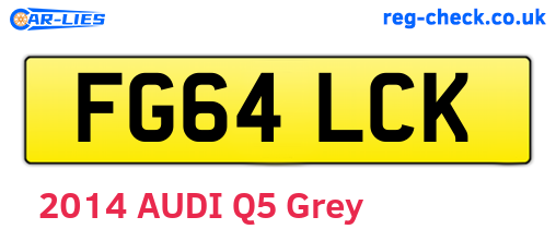 FG64LCK are the vehicle registration plates.