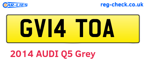 GV14TOA are the vehicle registration plates.