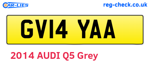 GV14YAA are the vehicle registration plates.