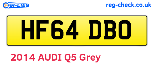 HF64DBO are the vehicle registration plates.
