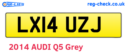 LX14UZJ are the vehicle registration plates.