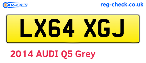 LX64XGJ are the vehicle registration plates.