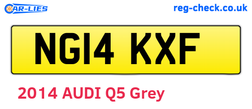 NG14KXF are the vehicle registration plates.