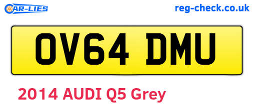 OV64DMU are the vehicle registration plates.