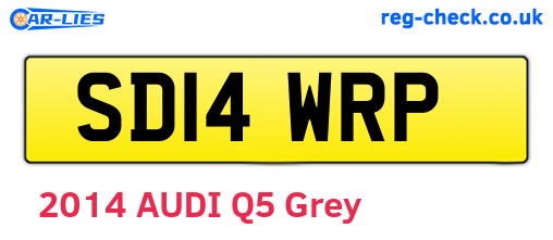 SD14WRP are the vehicle registration plates.
