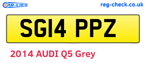 SG14PPZ are the vehicle registration plates.