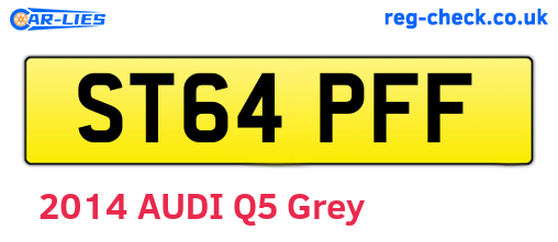 ST64PFF are the vehicle registration plates.