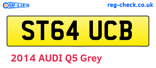 ST64UCB are the vehicle registration plates.