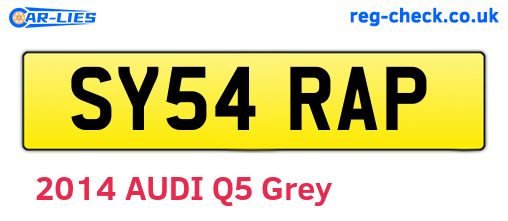 SY54RAP are the vehicle registration plates.