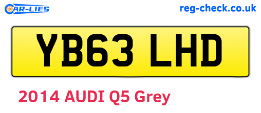 YB63LHD are the vehicle registration plates.