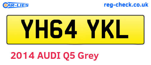 YH64YKL are the vehicle registration plates.