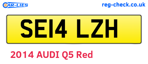 SE14LZH are the vehicle registration plates.