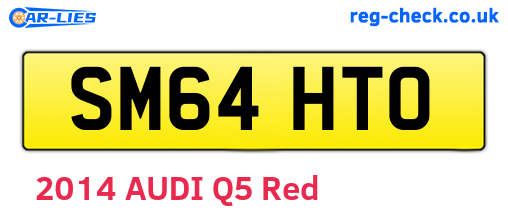 SM64HTO are the vehicle registration plates.