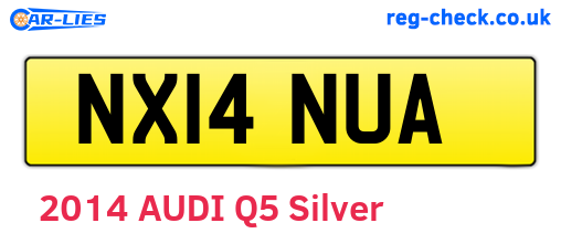 NX14NUA are the vehicle registration plates.